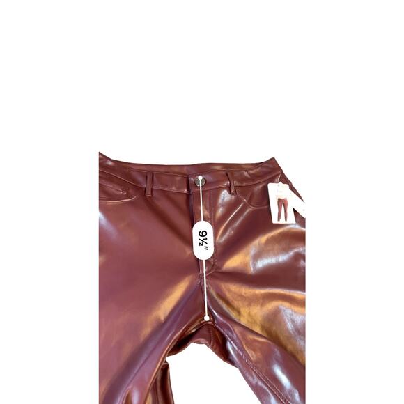 NWT Joie Burgundy Faux Leather Pant - Size 6 - Picture 6 of 14